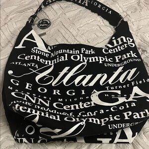 Black and White Atlanta Print Women's Bag